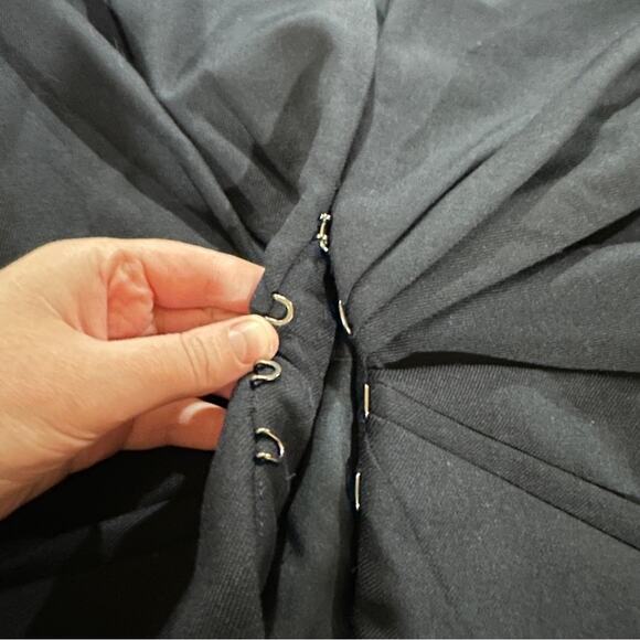 MM Lafleur Carmen Jacket Sharkskin Ink Wool Blend Blazer Size 6 - Picture 7 of 12